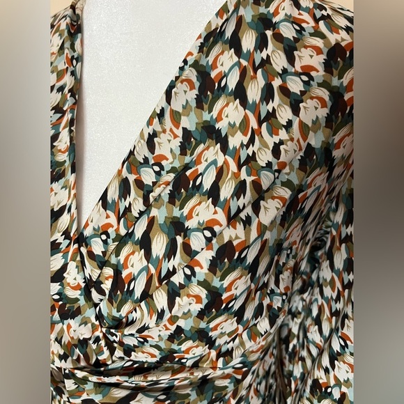 🌸 Blue Vanilla Knot Front Keyhole Midi boho dress| V-Neck | US 10 / M | - Picture 5 of 7